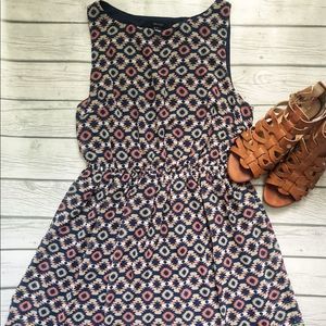 Forever 21-Navy printed dress-sz M